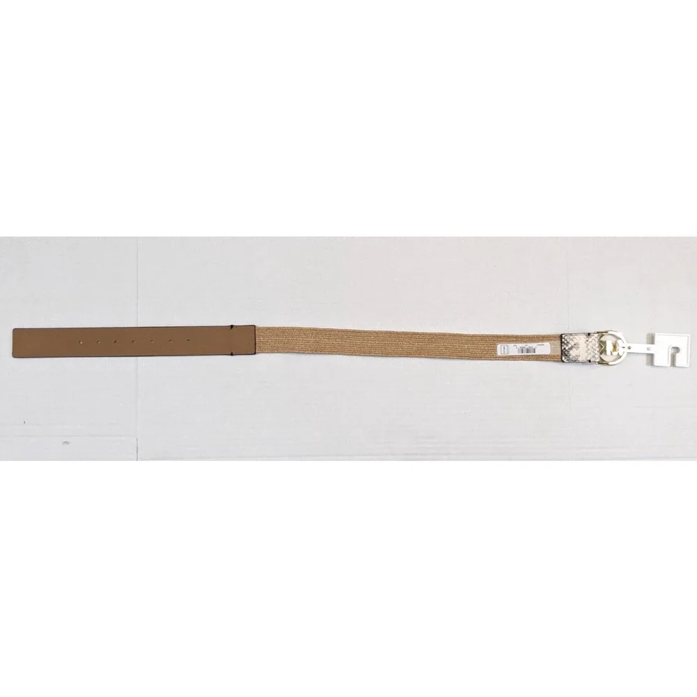 Michael Kors Women Size S/M Snake Skin Stretch Braided Synthetic Belt MSRP $68